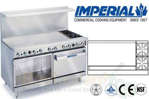 Imperial commercial restaurant range 60&#034; w/ 48&#034; griddle nat gas ir-2-g48-xb for sale