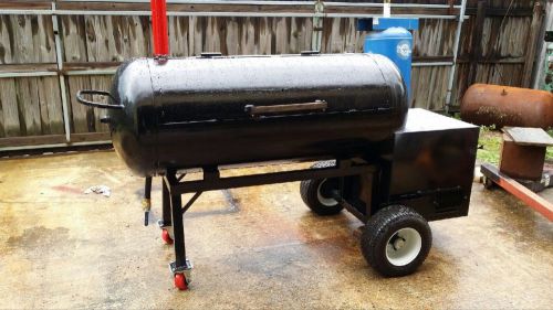 Custom BBQ Smoker Grill Pit 120 gl push around. WILL SHIP.