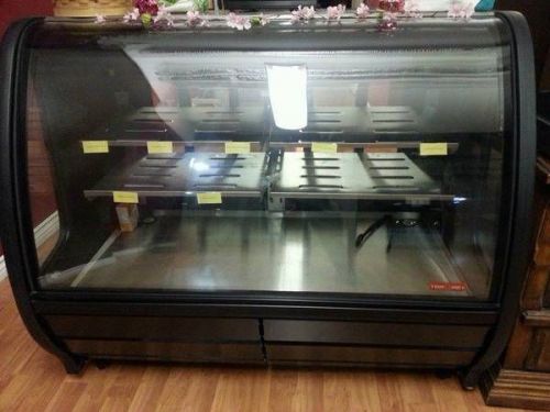 TORREY Curved Glass Deli Merchandiser Display Case Fridge LED Lights