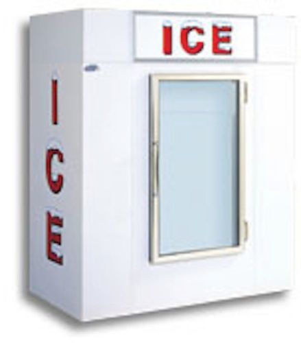 NEW LEER INDOOR L65, AUTO DEFROST GLASS DOOR, ICE MERCHANDISER - 65 CU FT