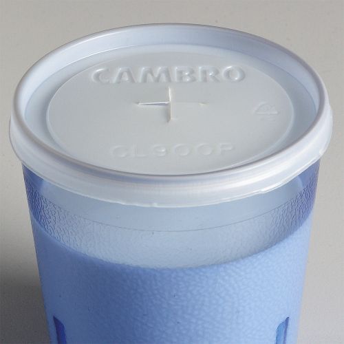 CAMBRO DISPOSABLE LID FITS 9.7 OZ. COLORWARE TUMBLER, 1000PK TRANSLUCENT CL900P