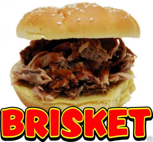 Brisket bbq barbeque concession food truck vinyl menu decal 7&#034; for sale