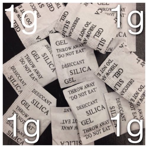 100 x 1g gram Silica Gel Packet Sachet Desiccant Absorb Moisture Camera