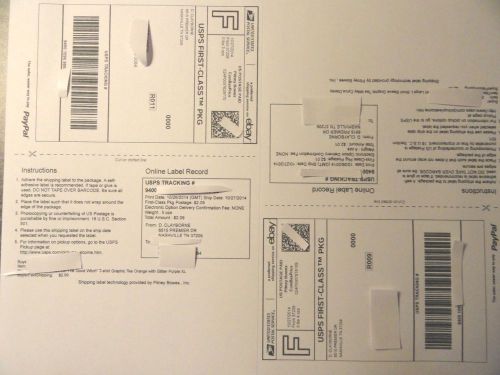 100 half page shipping labels. *Only $2 to Ship* Buy More and Save!!!