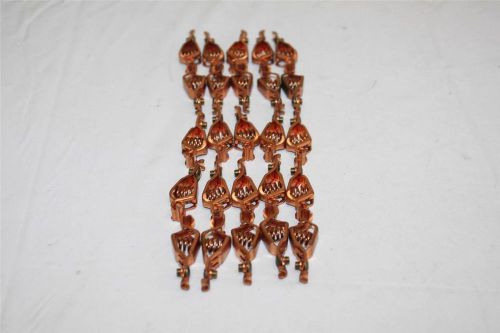 Mueller lot of 25 #45c alligator pee-wee testing clip copper 10-amp for sale