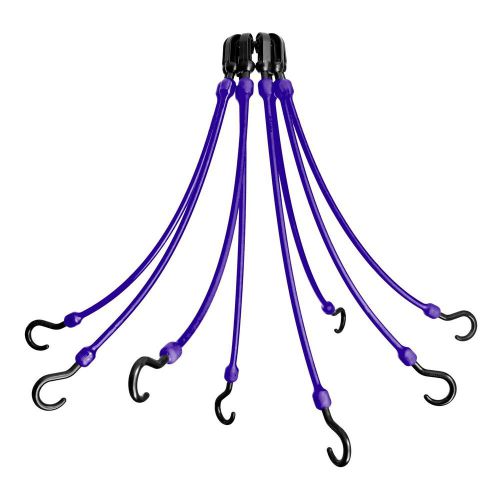 NEW The Perfect Bungee flex web spider Cord with Nylon Hooks purple 18inch 8-arm