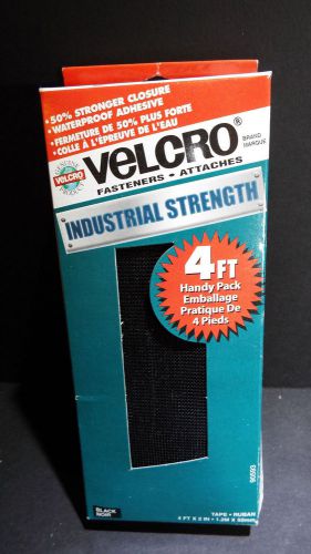 Velcro 90593 industrial strength tape, waterproof adhesive 4ft  black for sale