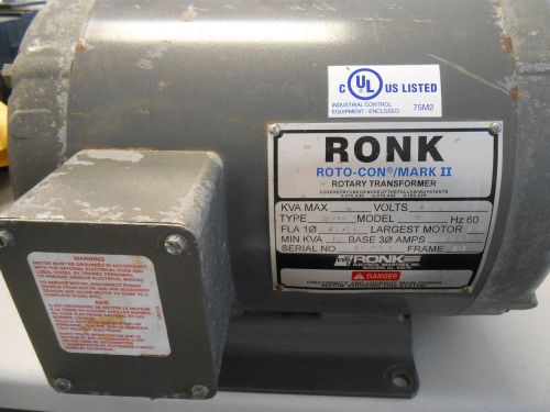 RONK ROTO-CON MARK II MODEL 92 ROTARY TRANSFORMER