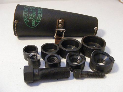 GREENLEE NO. 735 CONDUIT KNOCKOUT PUNCH SET IN ORIGINAL CASE