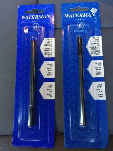 4 Pk Lot WATERMAN RollerBall Refill - BLACK - Item No. 54090