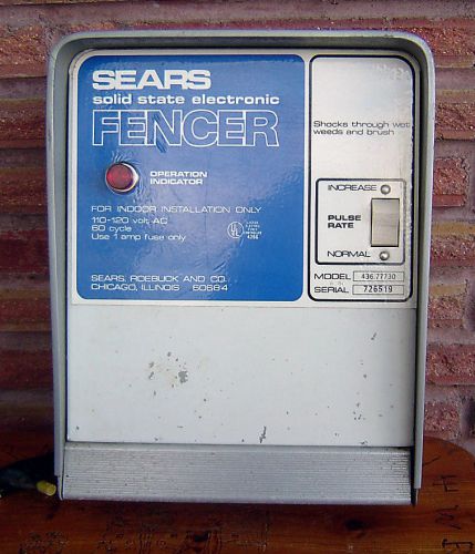~ELECTRIC FENCE CONTROLLER, SHOCK THRU WET WEEDS/BRUSH SEARS FENCER PREOWNED~