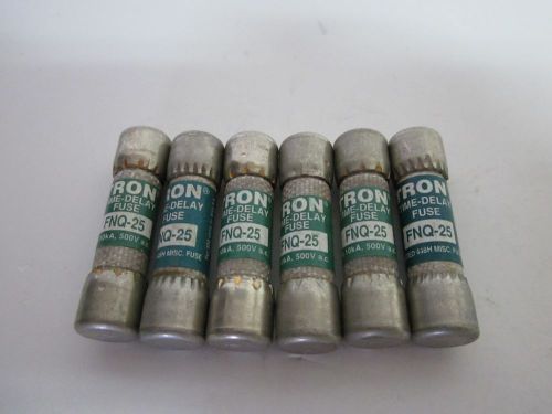 LOT OF 6 COOPER BUSSMANN FNQ-25 FUSE NEW NO BOX