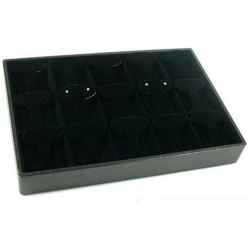 15 Pair Earring Tree Tray Black Velvet Showcase Display