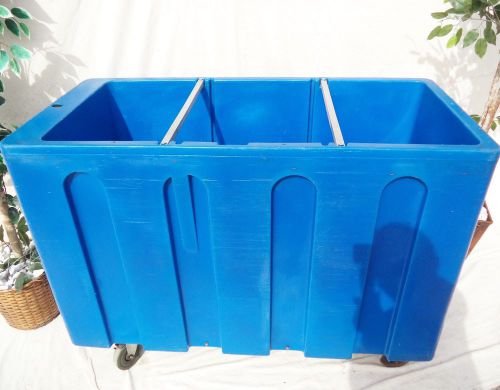 Mobile Beverage Cart Ice Bin Carrier Cooler Drink Blue Merchandiser IRP 720 Used