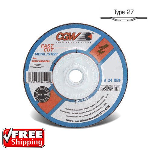 10 Pack- 6&#034; x 1/4&#034; x 5/8-11&#034; Hub Type Disc A/O CGW - Camel Grinding Wheels 36260