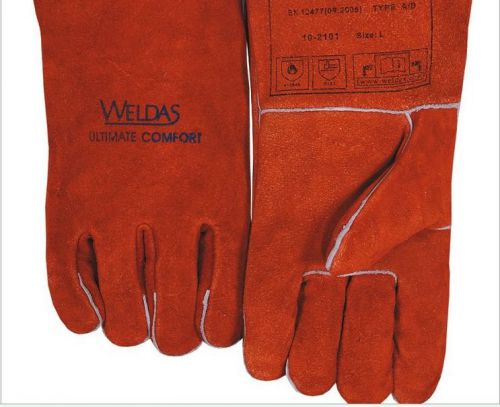 Weldas high heat welding heavy duty cowhide leather gloves 10-2101 ce certified for sale