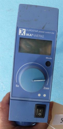 IKA Eurostar Stirrer, PWR CV S1, 50-2000 RPM  Inventory 574