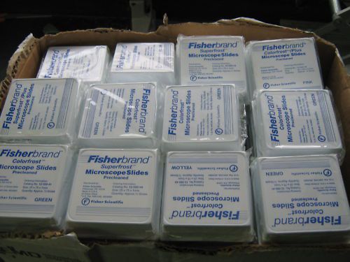 ASST.LOT OF 96 FISHERBRAND MICROSCOPE SLIDES PRECLEANED