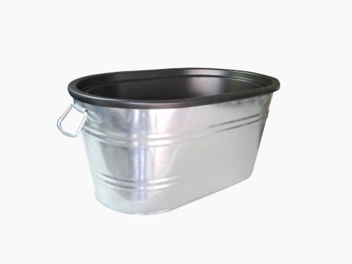 12176 Insulated Beverage Ice Tub Tin Metal Bucket HDPE interior Coke Pepsi Soda