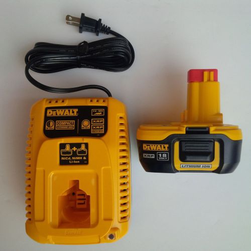 1 NEW GENUINE Dewalt XRP 18V DC9182 Battery, DC9310 Charger Repl. DC9180 18 Volt