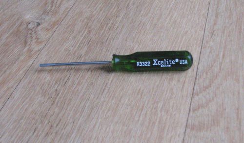 XCELITE R3322 3/32&#034; X 2&#034; ROUND BLADE POCKET CLIP SCREWDRIVER