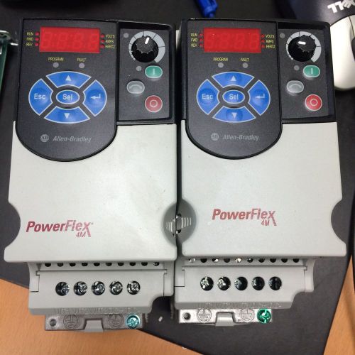 Lot (2) Allen Bradley Powerflex 4M Cat No. 22F-D4P2N103 Series A