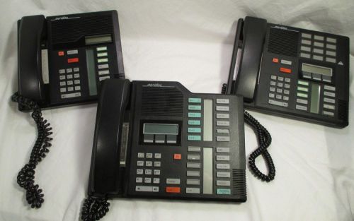 LOT 3 Nortel Norstar Meridian Business Phones NT8B40, M7310 &amp; M7208 w/ Handsets