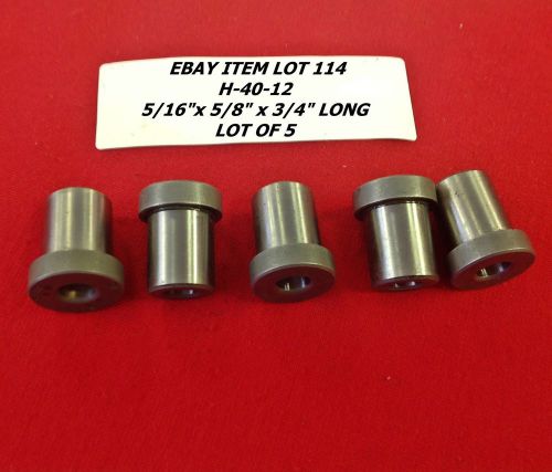 ACME H-40-12 Head Press Fit Shoulder Drill Bushings 5/16&#034; x 5/8&#034; x 3/4&#034; Lot of 5