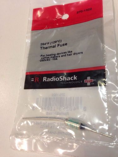 264*F (129*C) Thermal Fuse #270-1322 By RadioShack