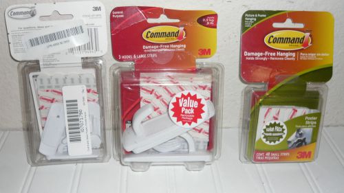 3 pack&#039;s command hook&#039;s poster strips ,3 hook&#039;s ,6 hook&#039;s for sale