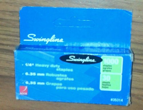 Swingline Heavy-Duty 1000 - 1/4&#034; Leg Length Staples, 30 sheets