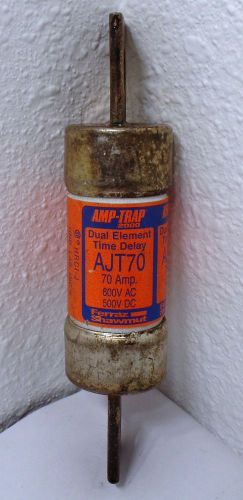 AJT70  Class J dual-element time delay fuse, 600VAC, 70A