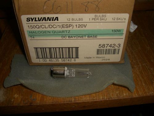 NEW Sylvania 150Q/CL/DC  120V Bayonet Base Single Headed Halogen Light