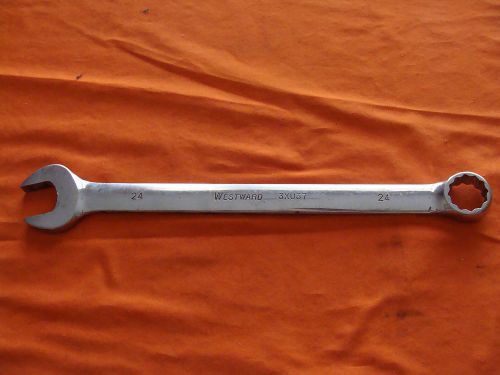 Westward 3XU37 Combination Wrench, 24mm, 13-19/64 In. OAL 12 point