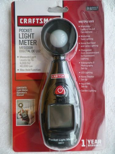 NEW Craftsman Pocket Light Meter 34-82017 Factory Sealed, FREE SHIPPING!