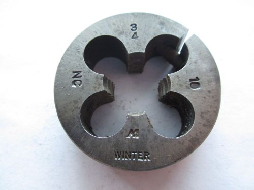 WINTER 3/4-10 NC 2&#034; OD ROUND DIE