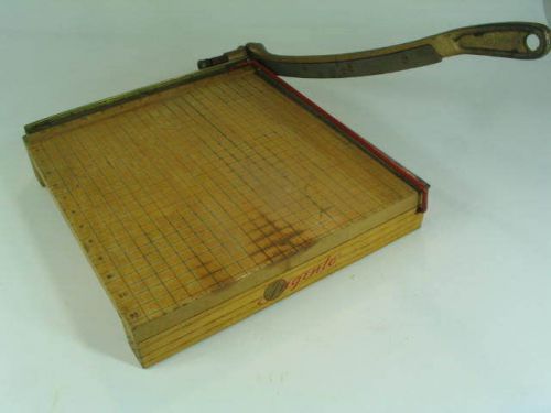 Ingento no.4 paper cutter trimmer 12&#034;  maple &amp; oak board w/ 1/2&#034; grid cast iron for sale