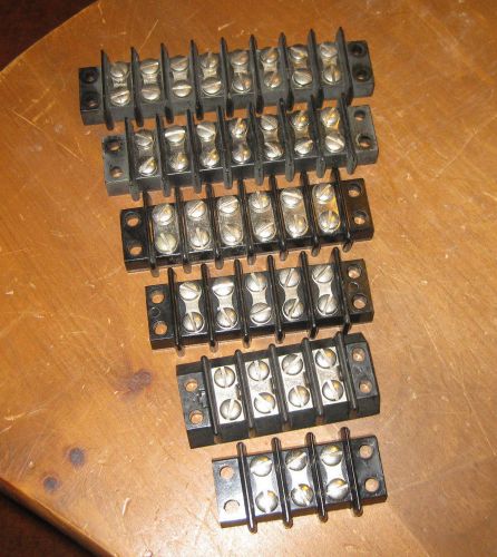 (LOT of 6) 3, 4, 5, 6, 7, 8 Position Screw Barrier Strip Terminal Block 601