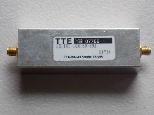 TTE LE1161-10M-50-69A COAX SMA RF FILTER D4714