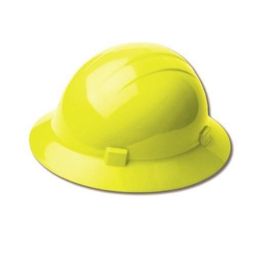 ERB 19208 Americana Full Brim Hard Hat with Slide Lock, Flourescent Yellow New