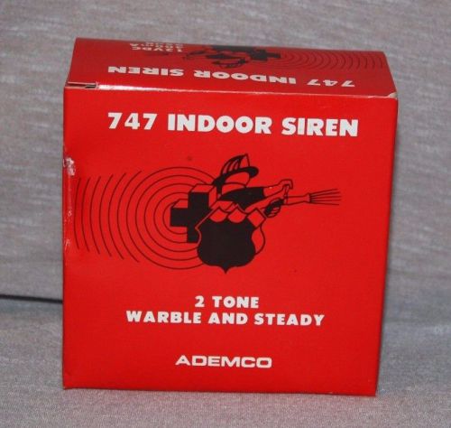 Honeywell Ademco 747 Indoor Siren, 2 Tone, Warble and Steady, New