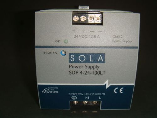 Sola, class 2 power supply sdp 4-24-100lt, used, exlnt, for sale