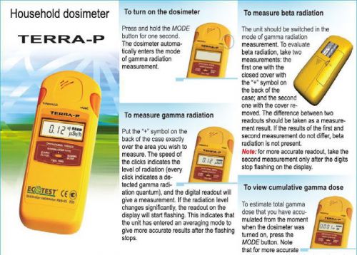New!!!terra-p dosimeter radiation mks-05 detector geiger counter radiometr for sale