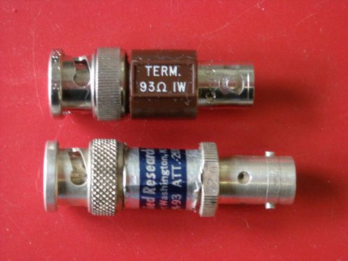 Tektronix 93 Ohm Termination + 20 dB 93 Ohm Attenuator