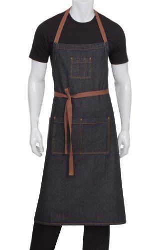 Chef Works AB036-BLK-0 Memphis Adjustable Bib Apron  Black