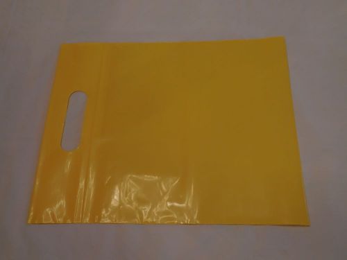 yellow die cut handle retail bag