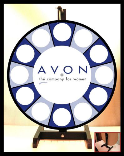 Prize Wheel 18&#034; Spinning Tabletop Portable Avon Blue