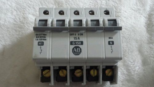 ALLEN BRADLEY 15A CIRCUIT BREAKER 1492-CB3G150-NH1 SER A