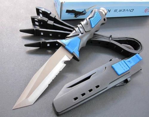Blue style scuba dive knife snorkeling spearfishing sharp knive-
							
							show original title for sale