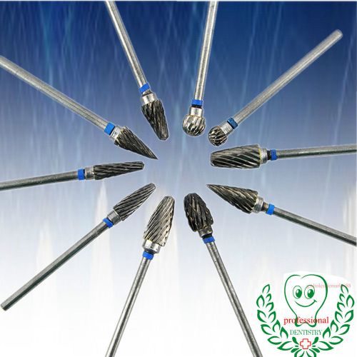 10 pcs FDA Tungsten Steel Dental Burs Lab Burrs Tooth Teeth Drills 2015 new